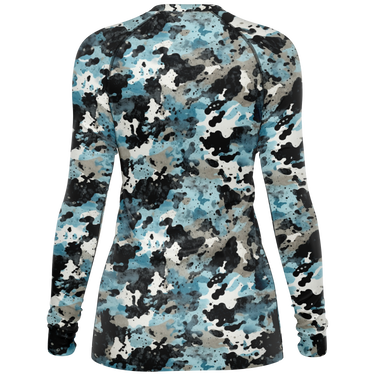Chokefish™ Long Sleeve Rashguard Acid-Wash Woman's Shirt-010